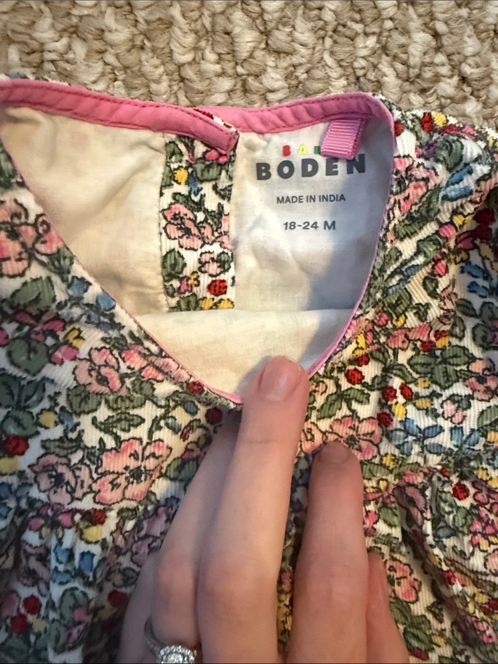 Baby Boden Corduroy Dress
